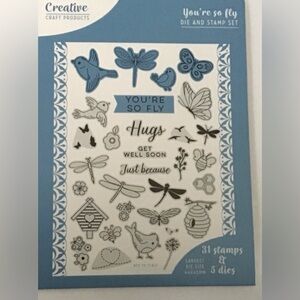 You're So Fly Die and Stamp Set for cards, scrapbooking and paper crafting
